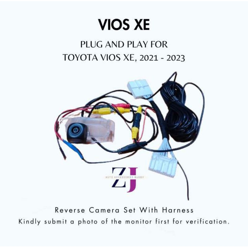 REVERSE CAMERA SET FOR VIOS XE 2021 to 2023(PLUG AND PLAY) Shopee