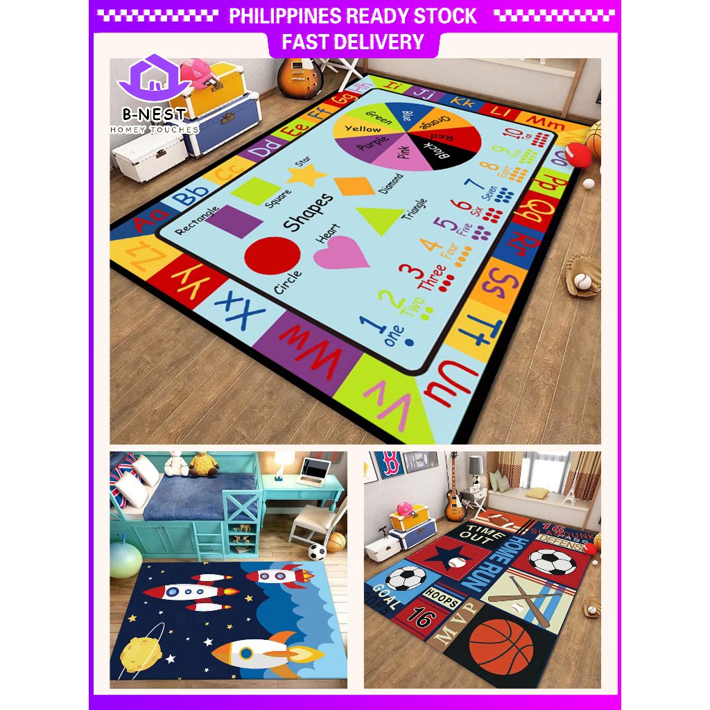 BNEST 150x180cm Early Educational Carpet Kids Play Mat 3D Floor Mats