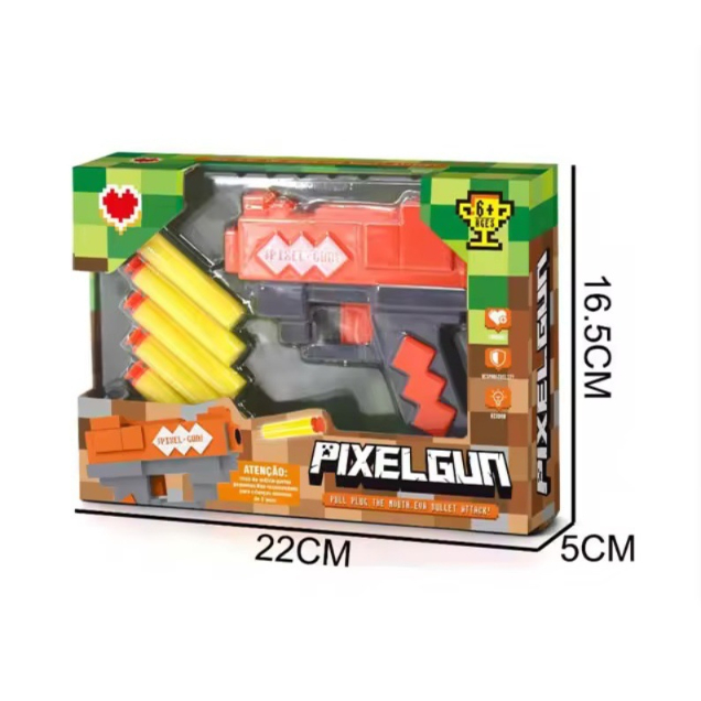 New soft bullet gun minecraft suction cup soft bullet shooting loaded ...