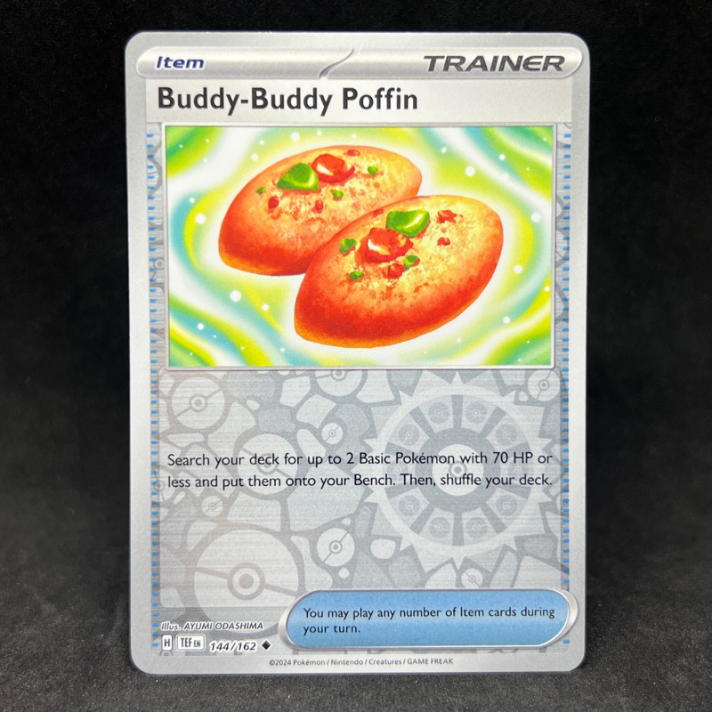 Pokemon TCG Buddy-Buddy Poffin Uncommon 144/162 2024 Scarlet & Violet ...