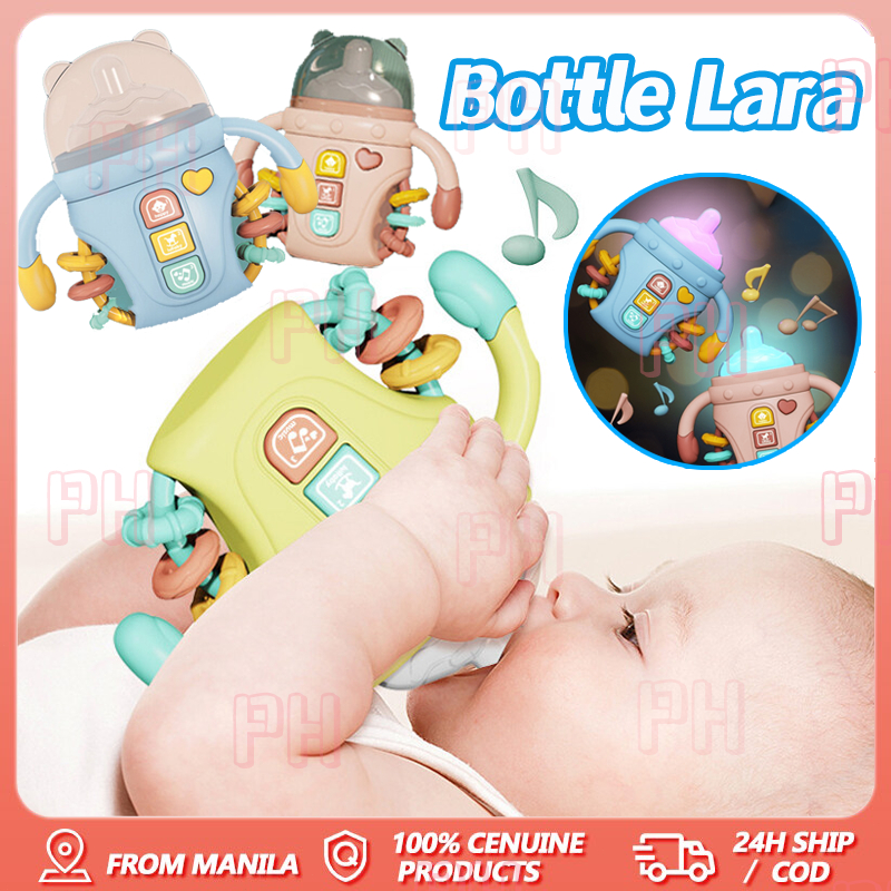 Baby music bottle soother pacifier newborn soft teethers rattles ...
