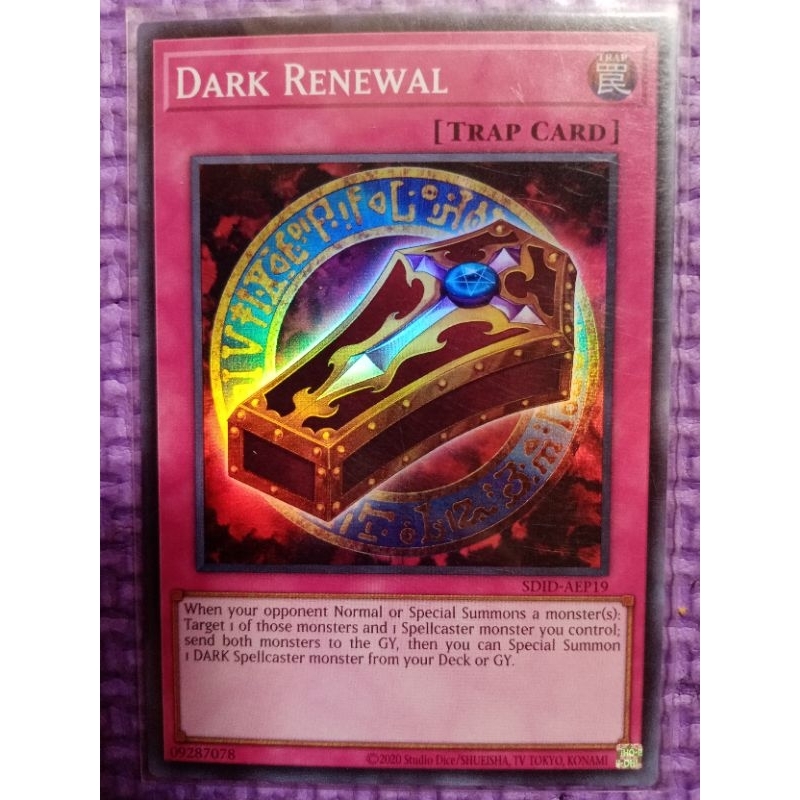 Yugioh OCG Asian-English SDID-AEP19 Dark Renewal Super Rare Card ...