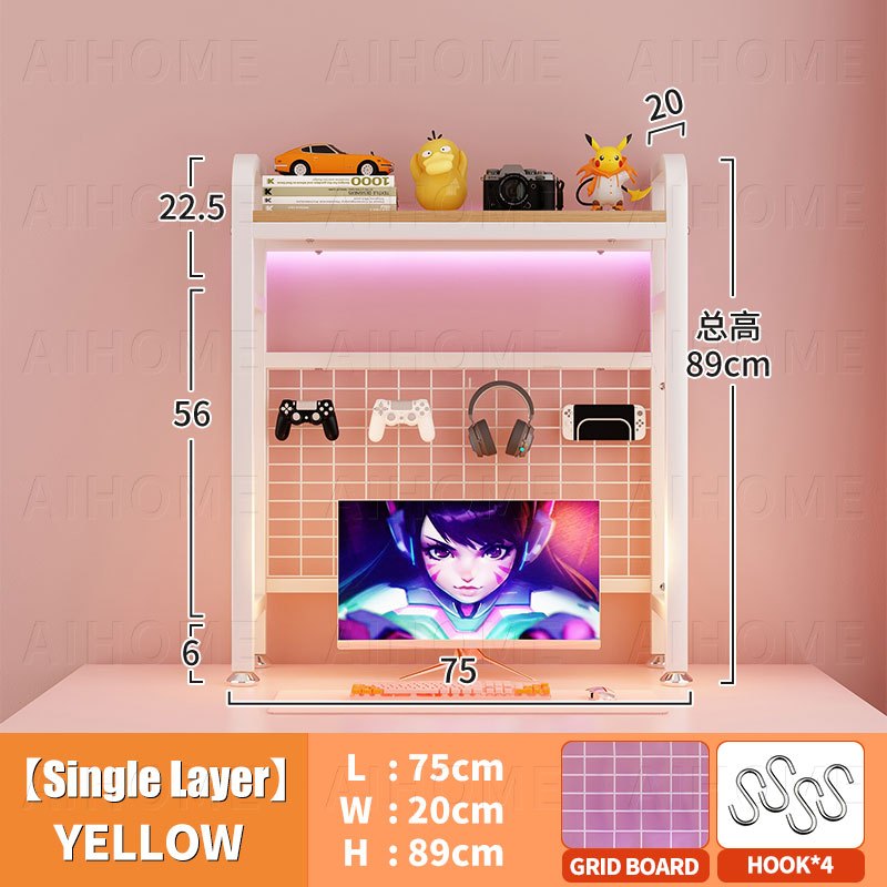 2-Tier Desktop Rack Book shelf,Table Organizers Metal Desk Organizer ...