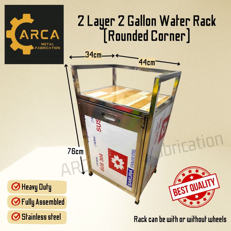 2 Gallon Stainless Water Rack with Cabinet | Shopee Philippines