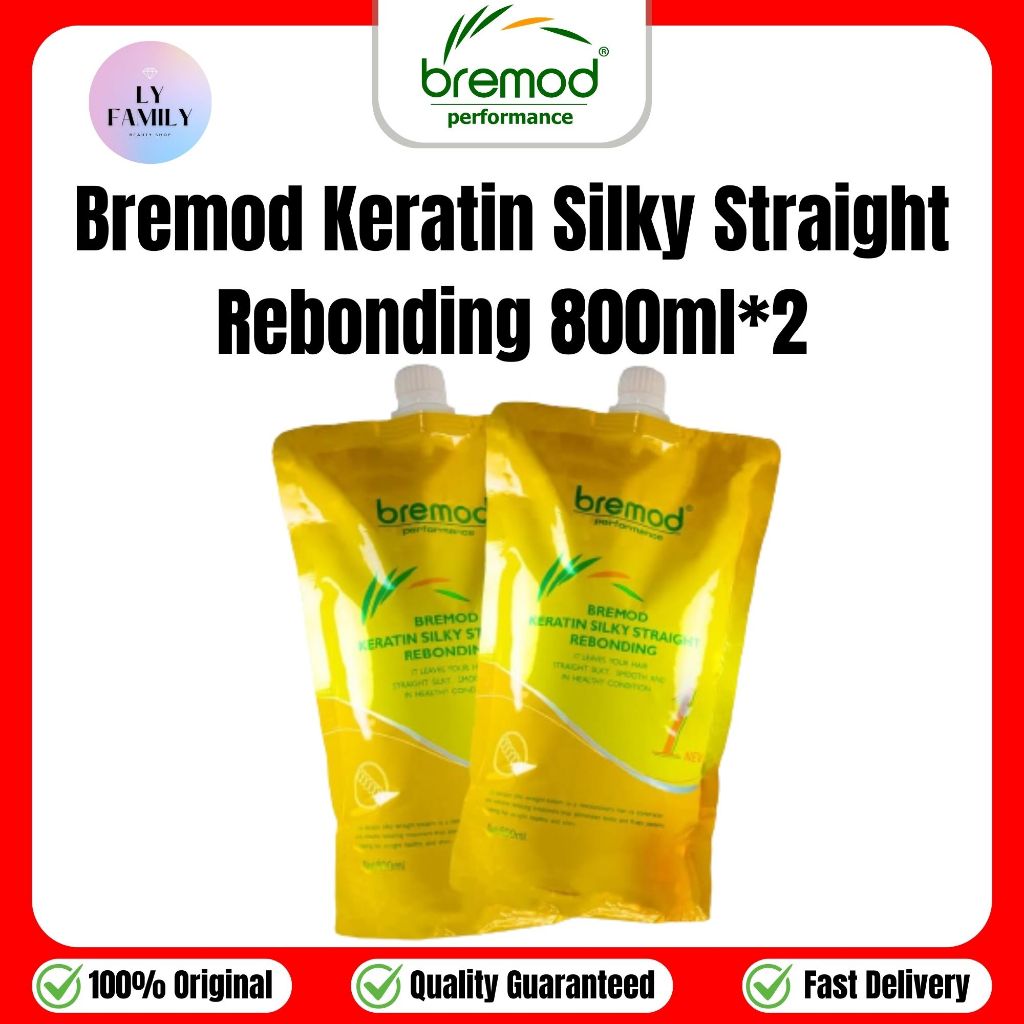 Bremod Rebonding Silky Straight Rebond Set 1&2 (800ml*2) | Shopee ...