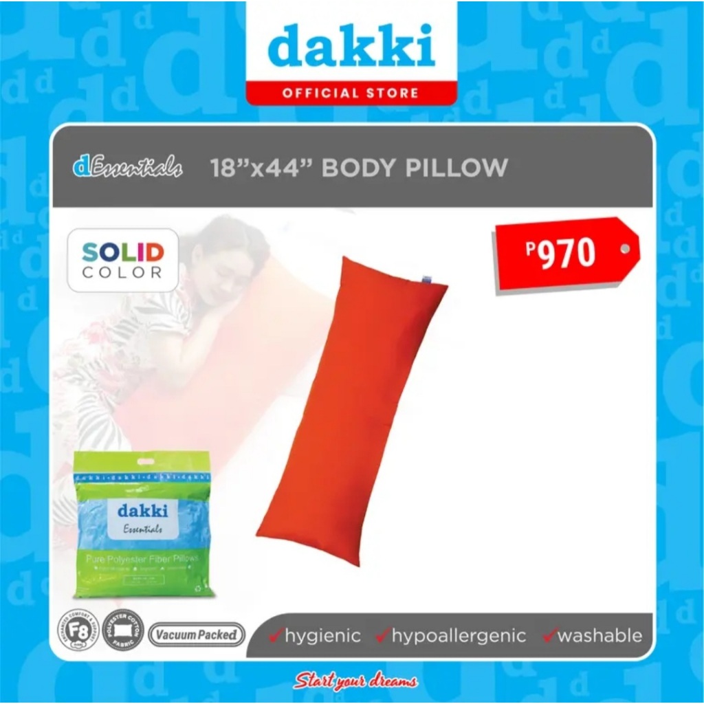 DAKKI ESSENTIALS BODY PILLOW 18 x44 Shopee Philippines