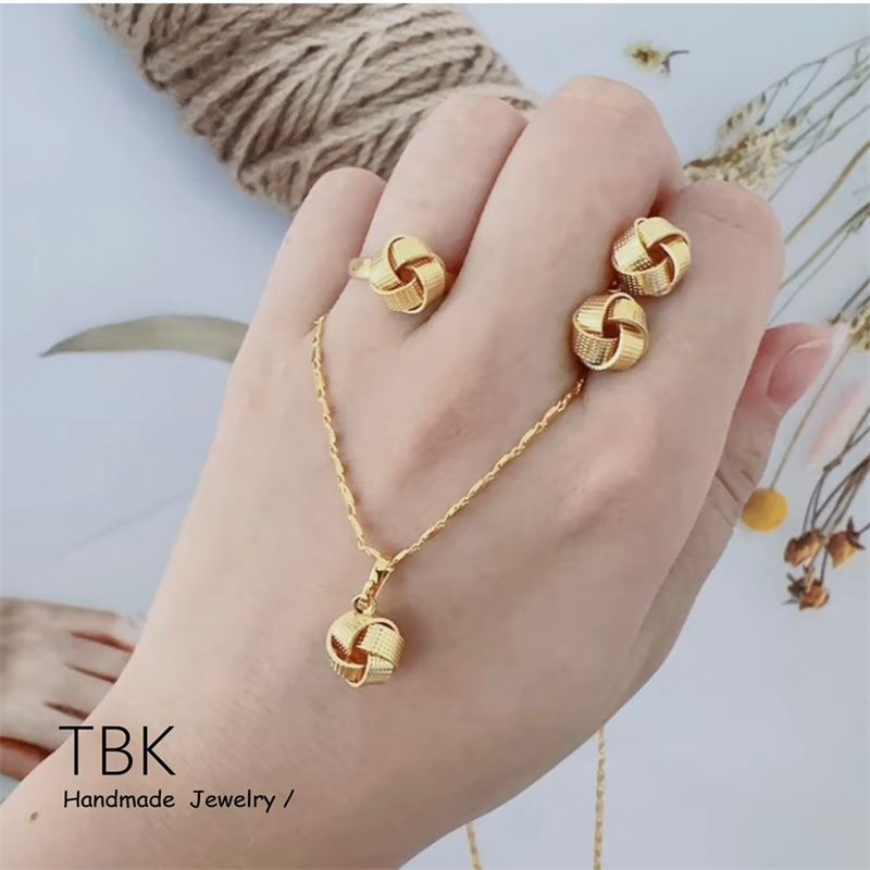 TBK Set 3 IN 1 Ring Adjustable Buy ONE Take ONE Set Necklace Ring ...