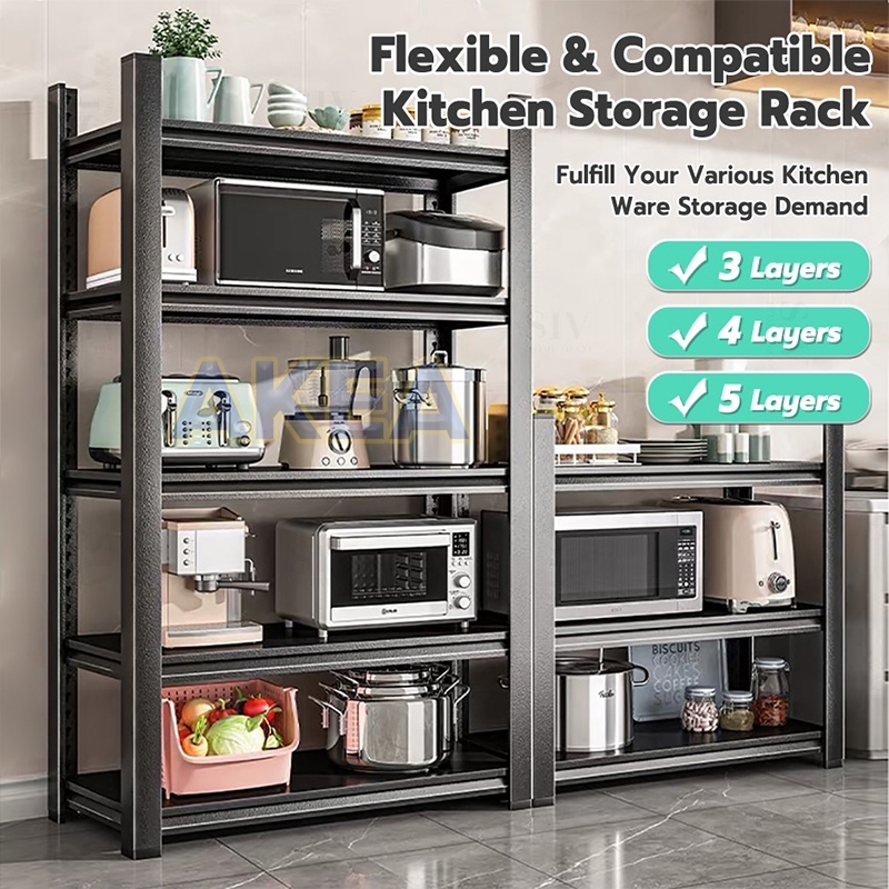 [LOAD 250KG] All Metal Rack 3/4/5/6 Layer Heavy Duty Steel Rack Metal ...