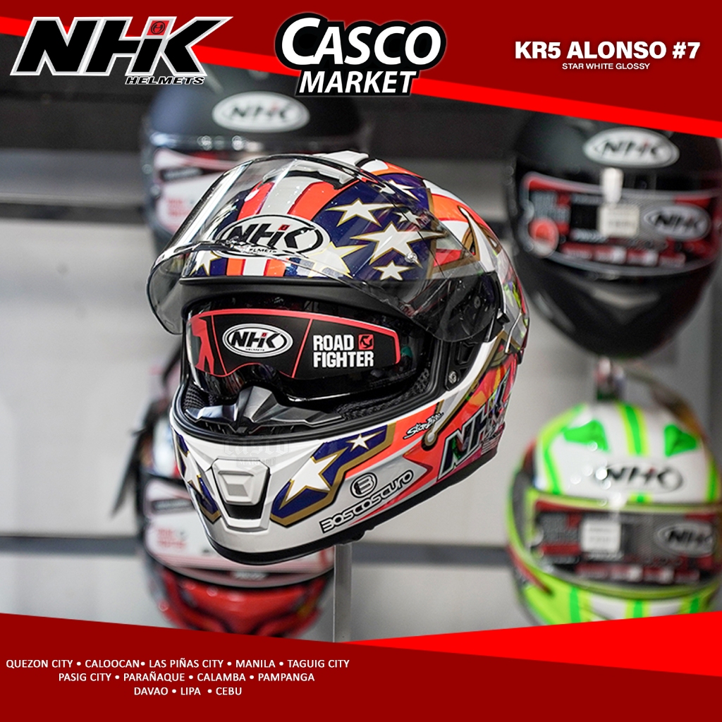 NHK K5R-ALONZO #7 FULL FACE DUAL VISOR MOTORCYCLE HELMET | Shopee ...