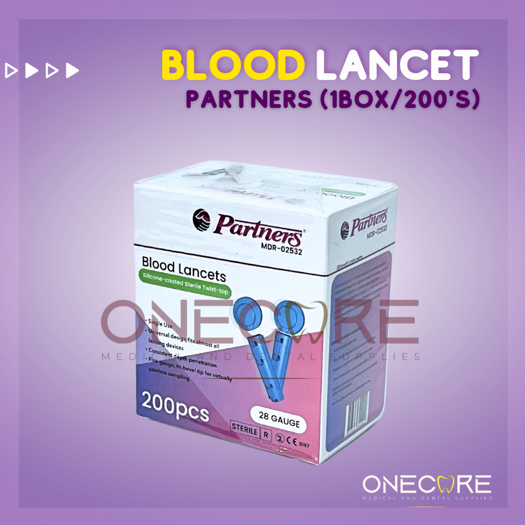 Partners - Blood Lancet (G23 and G28) 200's /Box or 100's /Pouch ...