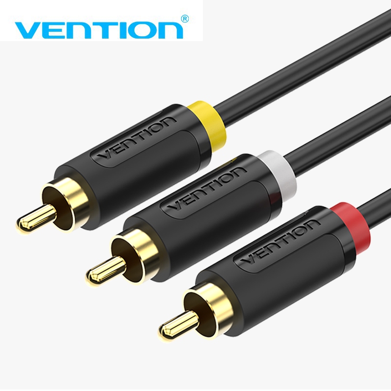 Vention BCA 3RCA to 3RCA Audio Video Male to Male AV Cable Gold Plated ...