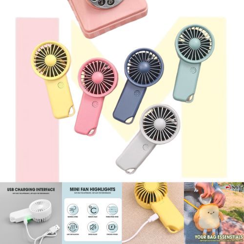 LM NSS Hand Fan Rechargable Mini Electric Fan USB Fan 3 Speed Handy Fan ...
