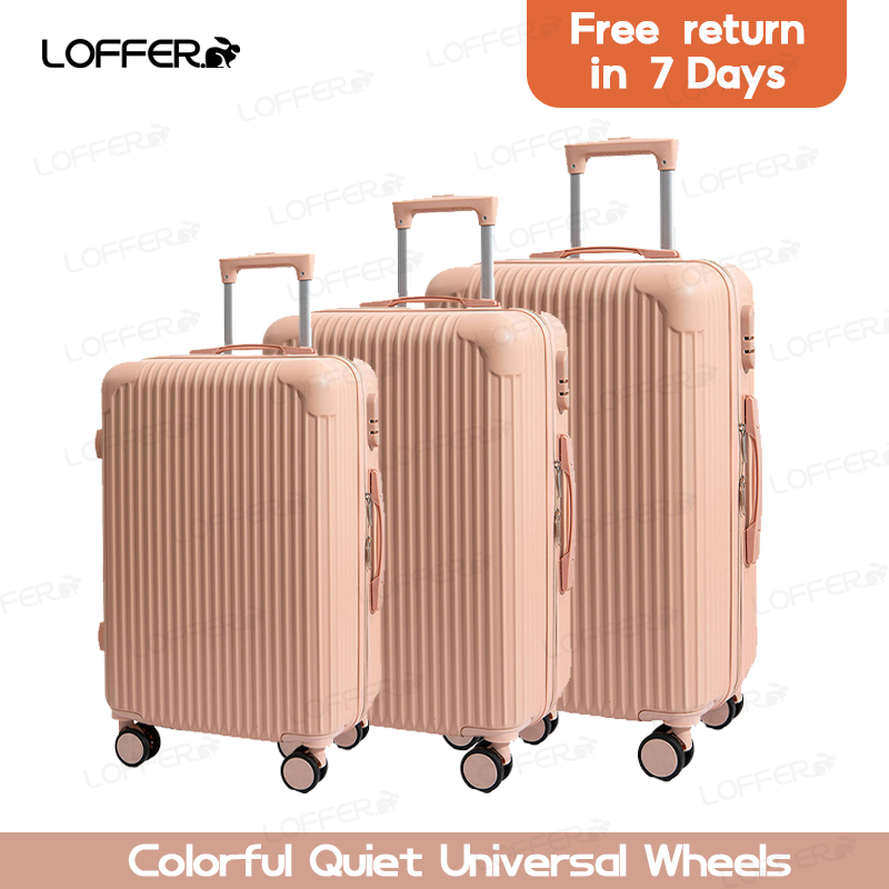 LOFFER Luggage suitcase 7kg 20kg colorful mute universal wheels Luggage travel bag waterproof Shopee Philippines