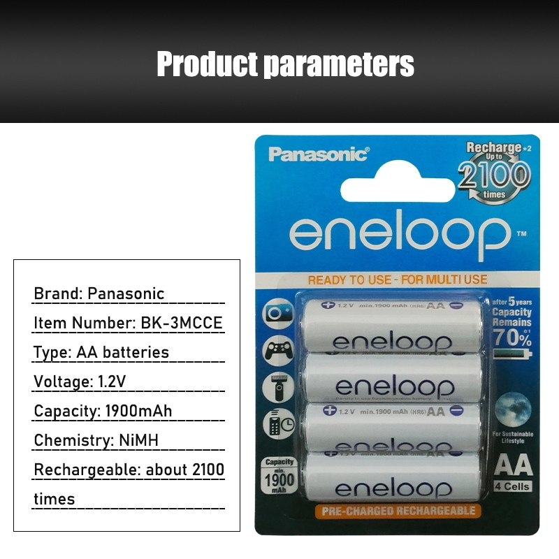 Original Panasonic Eneloop Charger Bq Cc51 With 4 Slot Aa Aaa