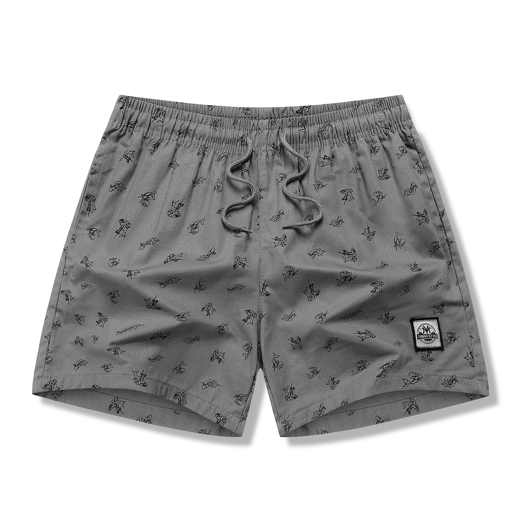 Pambabaeng Above Knee Length Printed Shorts Casual Beach Shorts Cotton  #83007