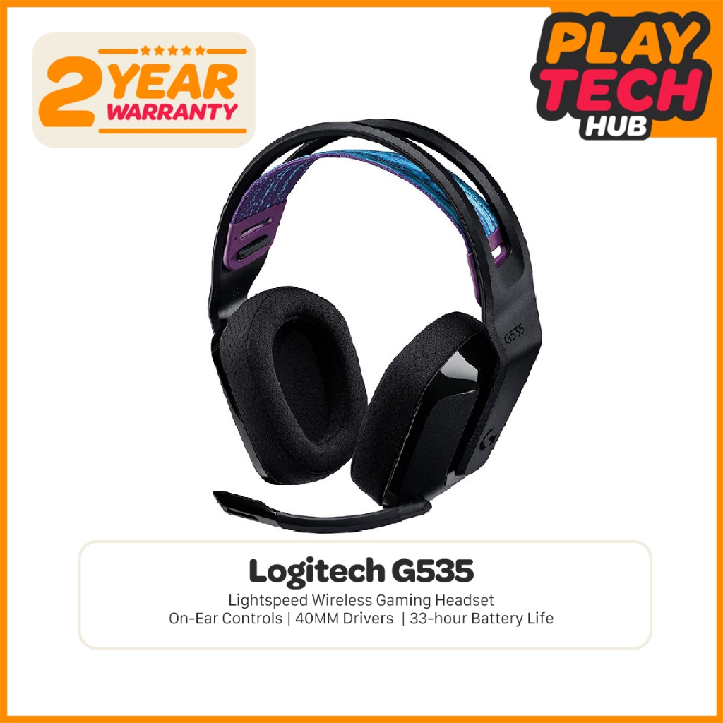 Logitech G535 Lightspeed Wireless Gaming Headset (Black) | Shopee ...