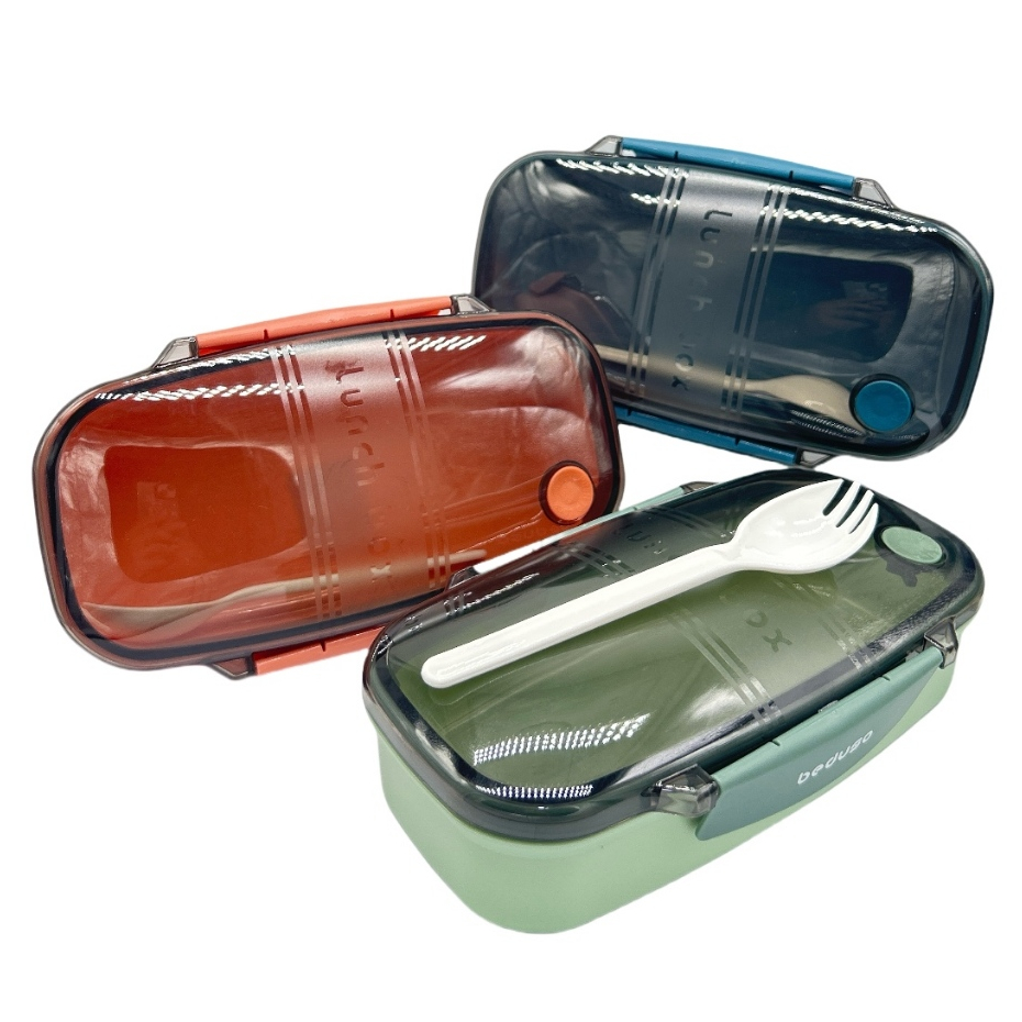 Large Medium Capacity Lunch Box Cool Design with Spoon Durable LunchBox