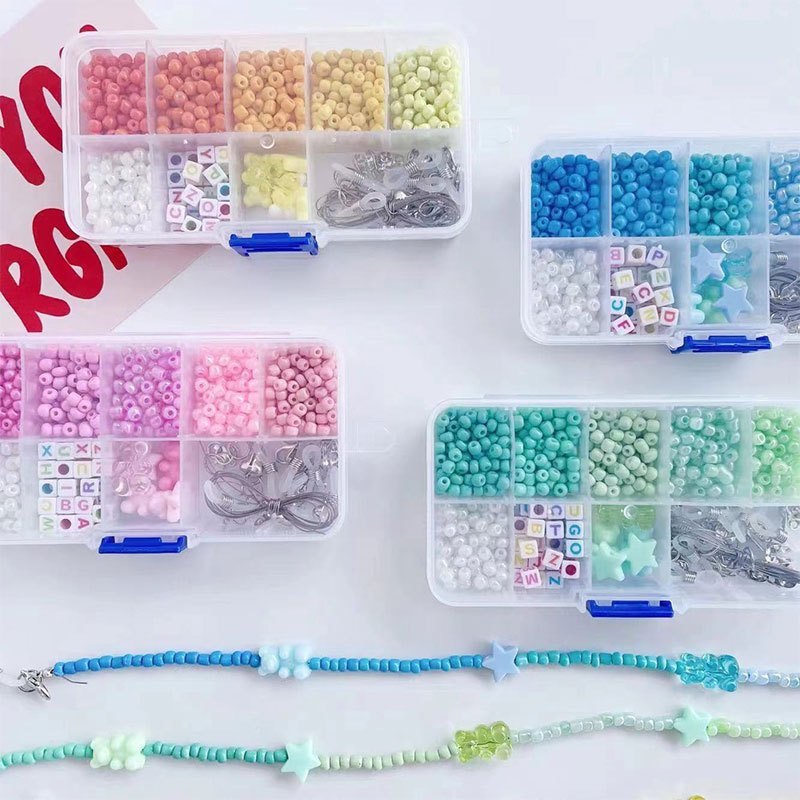 9 grid Beads Set Kids Toy Girls Mix Color Spacer Bead Bracelet Jewelry Making DIY Craft Accessories Shopee Philippines