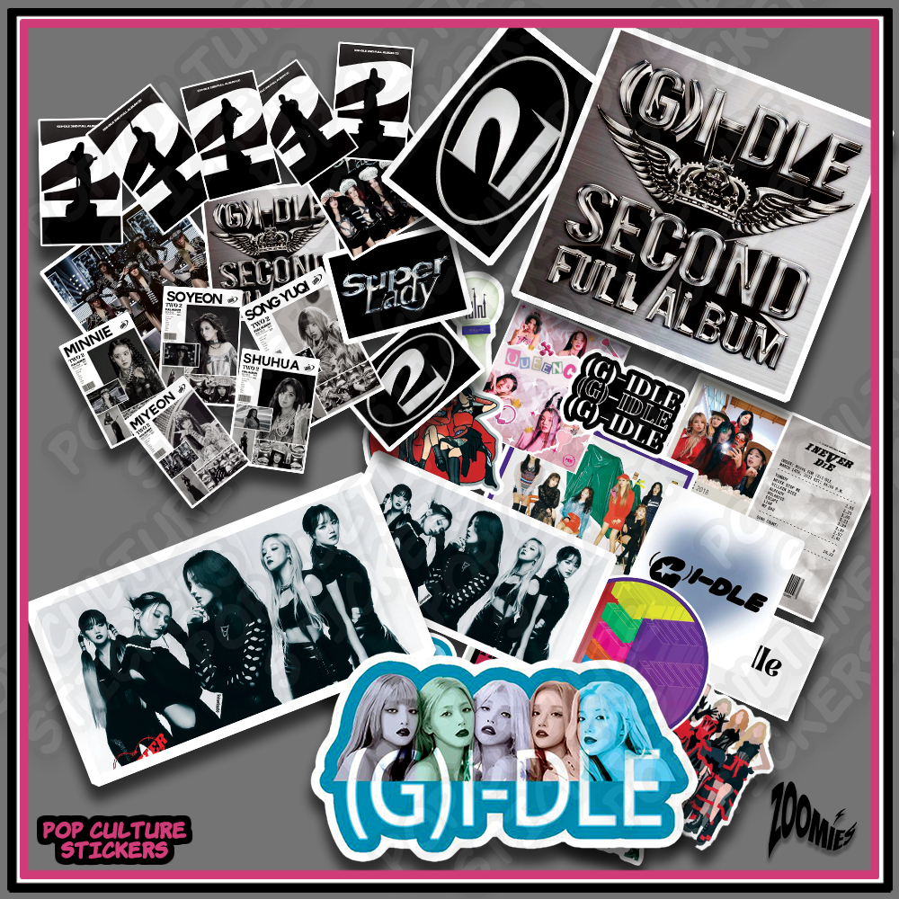 KPOP - Gi-Idle / (G)i-Idle Vinyl Sticker Pack (10pcs) Tumbler.Helmet ...