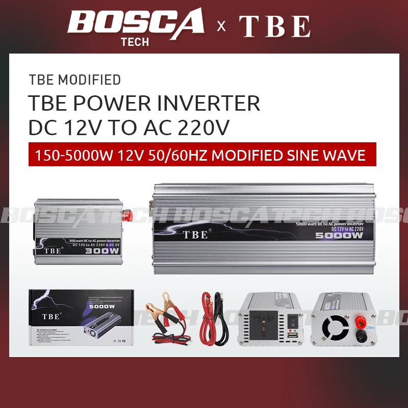 TBE Modified Sine Wave Power Inverter DC 12V TO AC 220V 150W 300W 500W ...