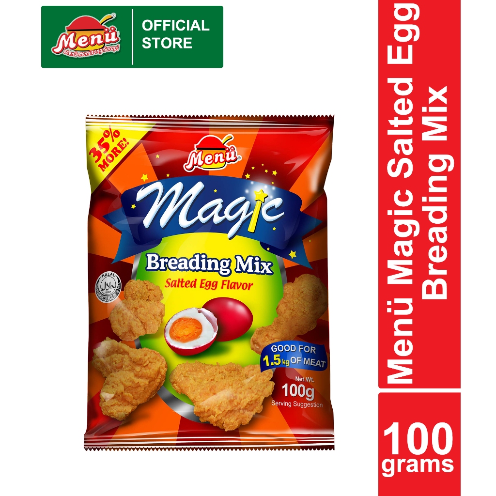 Menu Magic Breading Mix Salted Egg Flavor 70g x 6 packs | Shopee ...