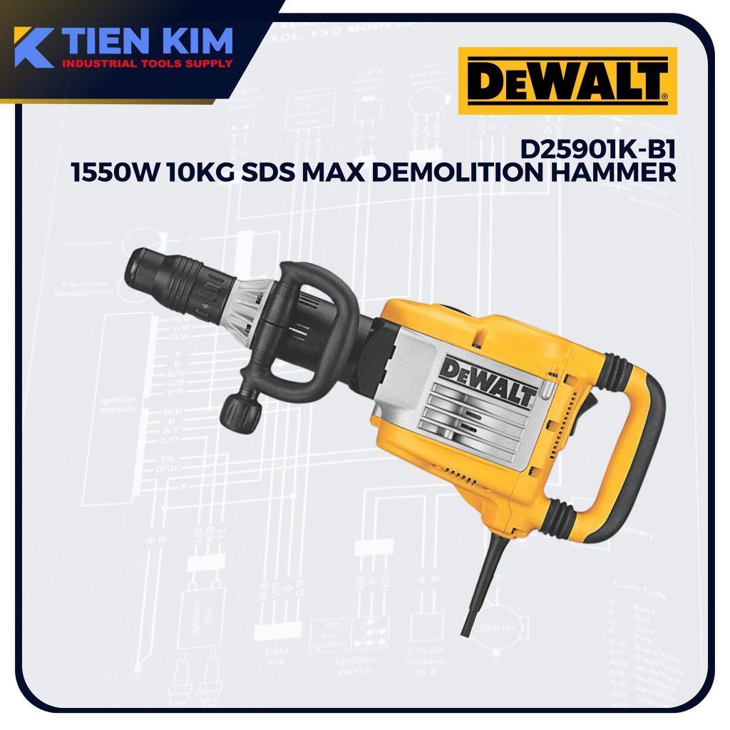Dewalt D25901K SDS Max Chipping Gun Demolition Hammer Variable Power 1550W