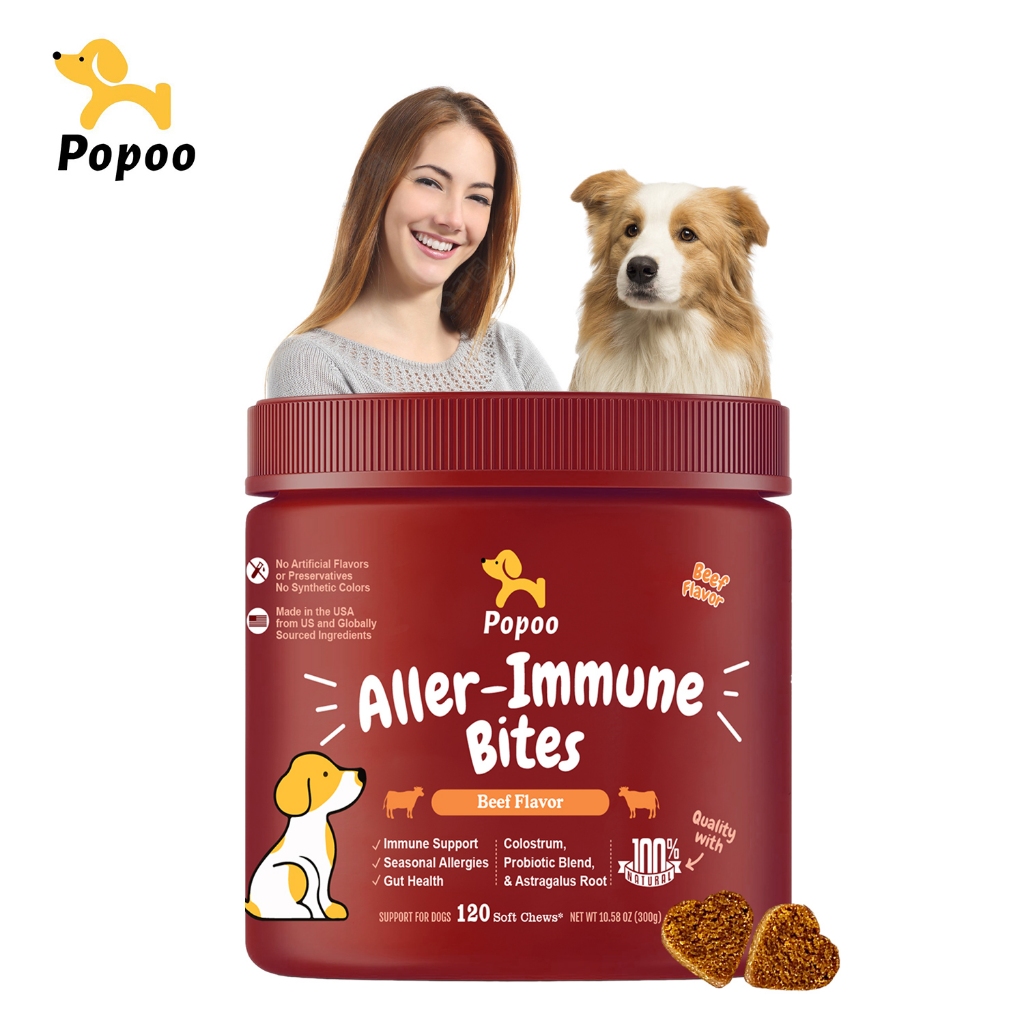Curated visual reference: Fresh Look at Popoo Aller Immune Bites For Dogs Healthy Treats Snack Dog