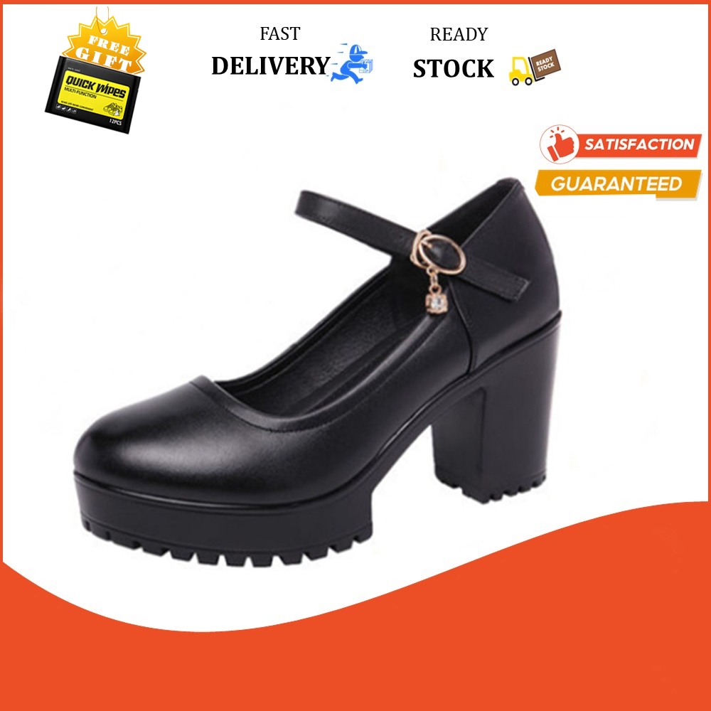 Model Catwalk High Heel Thick Sole Thick Heel Round Toe Dance Shoes For