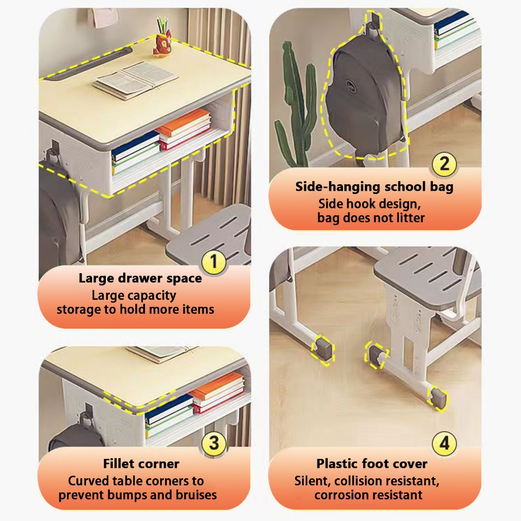 Children's desk study table can be raised and lowered for home simple ...