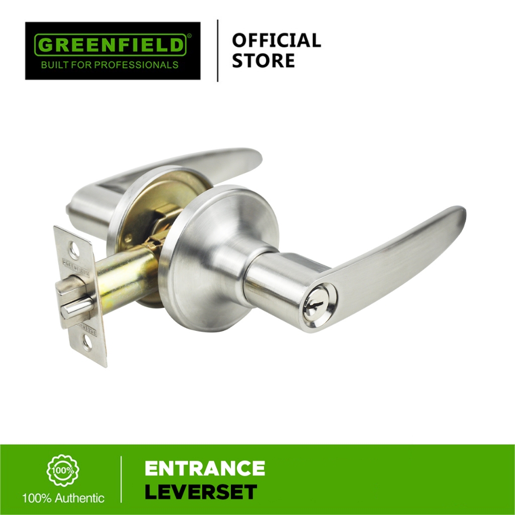 Greenfield Entrance Leverset Stainless Steel - Door Hardware & Locks ...
