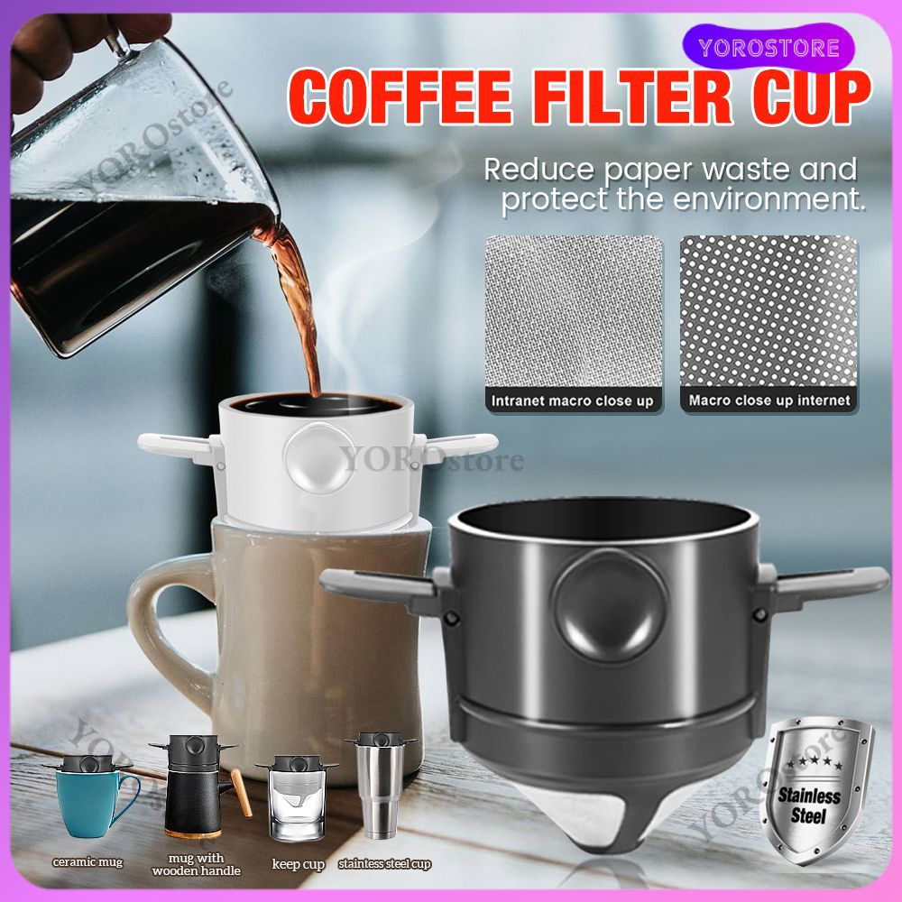 meet the beauty Portable Reusable Coffee Dripper Coffee Filters Drip ...