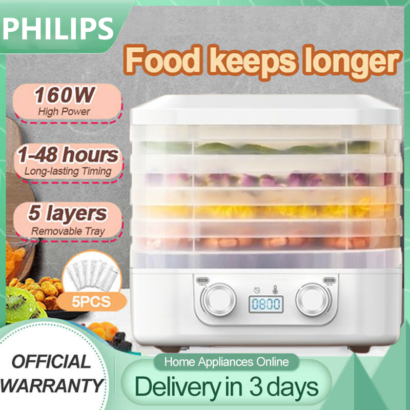 Philips Food Dehydrator 230W Dried Fruit Vegetables Herb Meat Machine