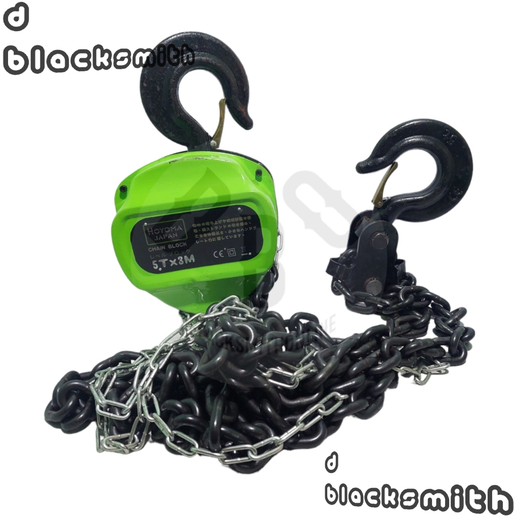 Original Hoyoma Japan Manual Hand Chain Block 5 Tons x 3 Meters Long