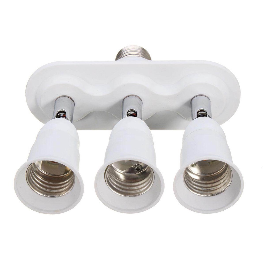 (3 in 1) E27 E26 Light Bulb Socket Splitter Adapter LED Lamp Holder ...