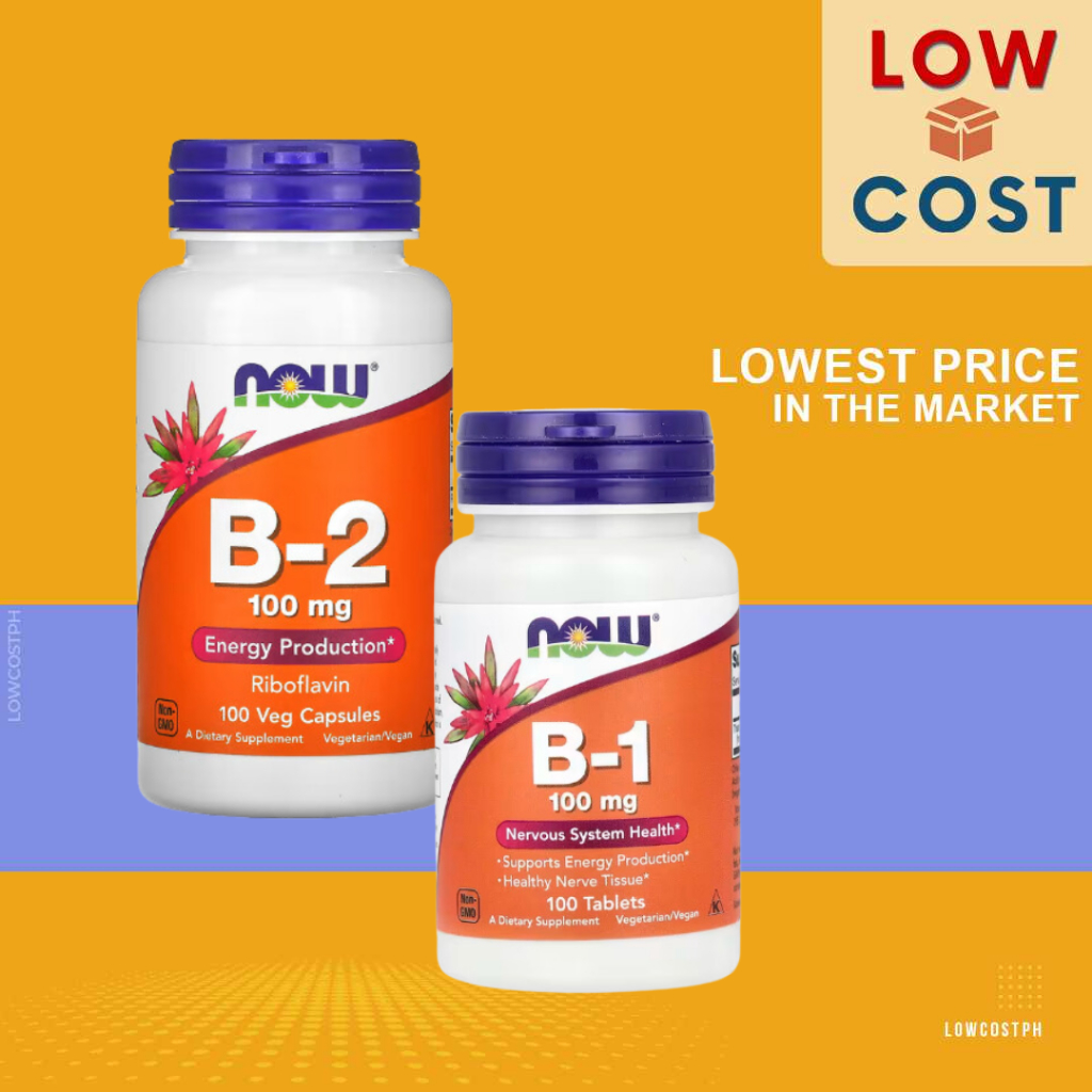 LowCostPh | NOW Foods, B-1, 100 Mg, 100 Tablets, NOW Foods, B-2, 100 Mg ...