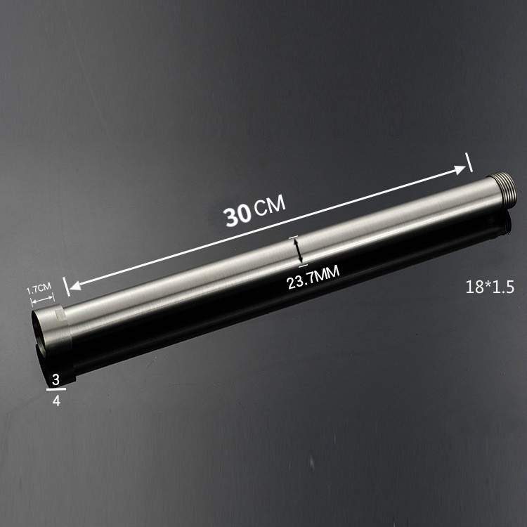 30CM 3/4 Inch Stainless Steel Shower Extension Rod Adjustable Shower ...