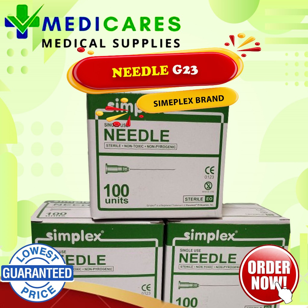 SIMPLEX NEEDLE G23/NEEDLE G25/NEEDLE G27 SIMPLEX BRAND PER BOX | Shopee ...