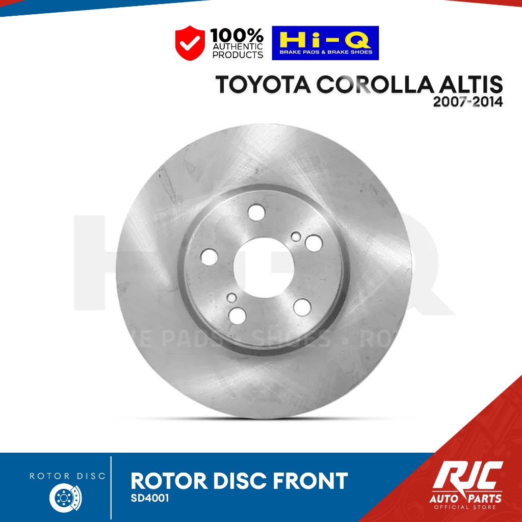 HI-Q ROTOR DISC TOYOTA COROLLA ALTIS FRONT 2007-2014 SD4001 1pc ...