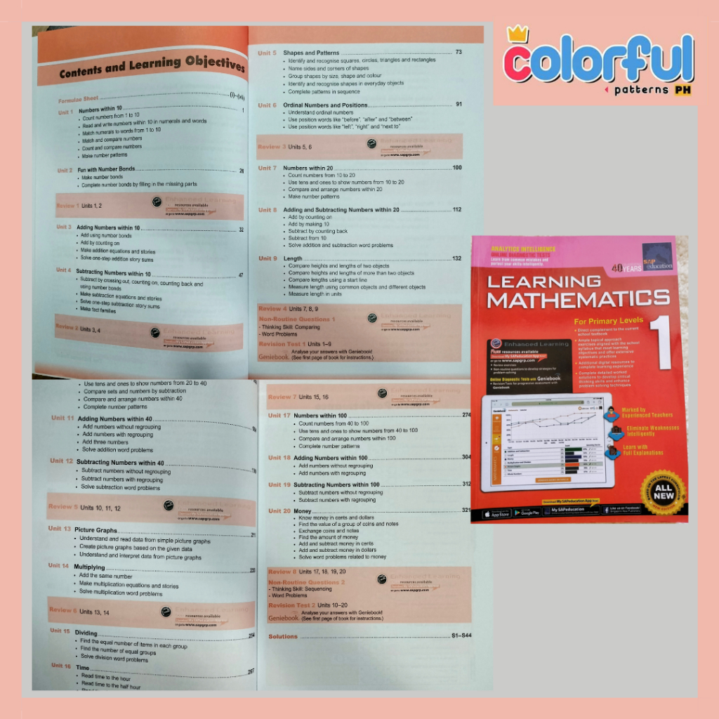 SAP Singapore Learning Mathematics for Grade 1 to 6 (Single Books ...