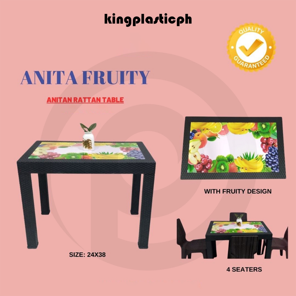 4 Seater 24 x 38 Rectangle Monoblock Rattan Table | Shopee Philippines