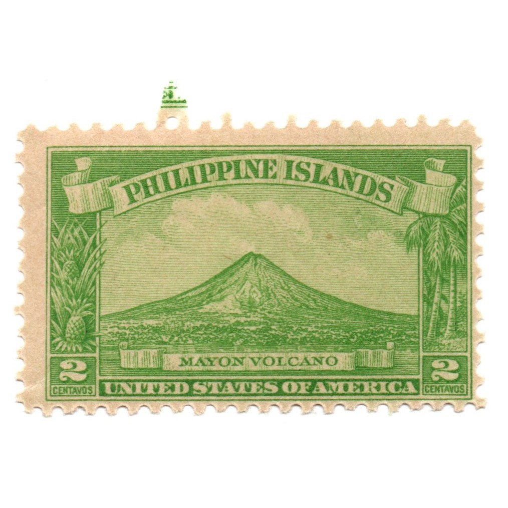 Philippine May 3, 1932 US354 2c Yellow Green Mount Mayon Volcano Stamp ...