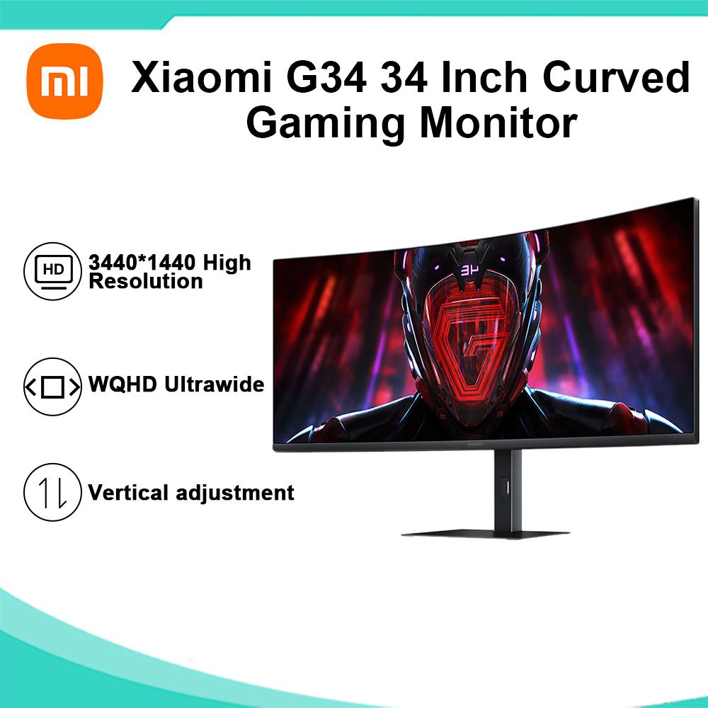 Xiaomi 34 Inch Curved Gaming Monitor Mi Ultrawide VA Display Monitor ...