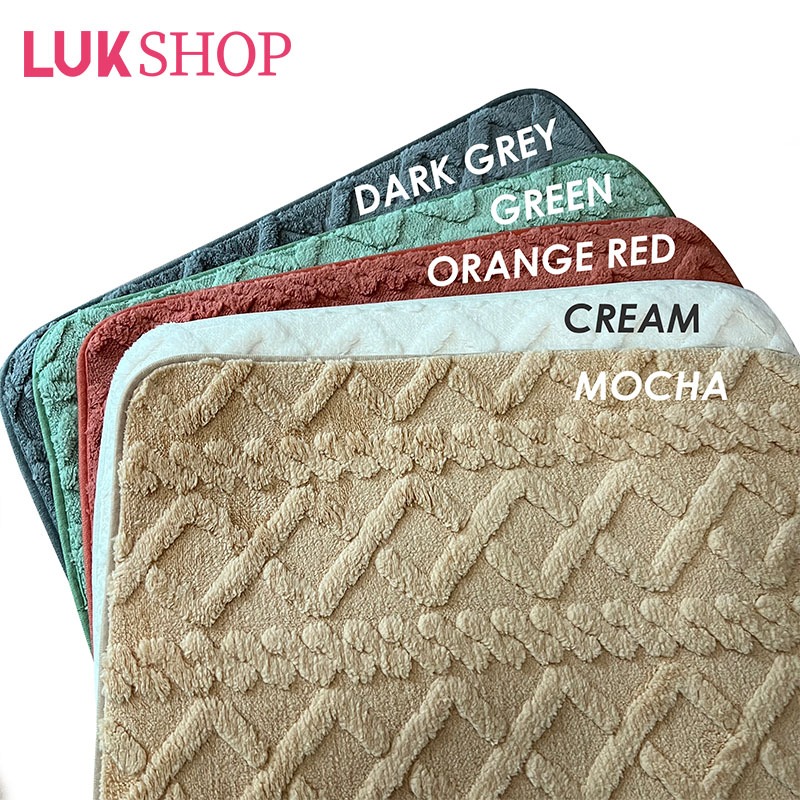 LUK Soft Doormat Plain Cross Design Floormat Absorbent Door Mat ...
