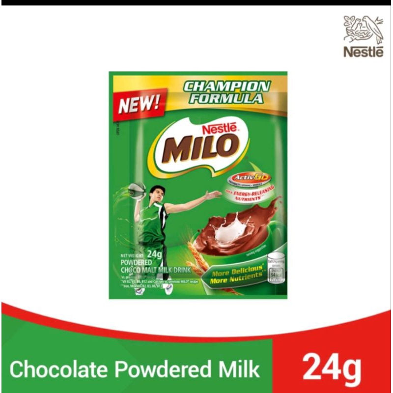 Milo Powdered Choco Malt Milk Drink 24g (12 sachets) | Shopee Philippines