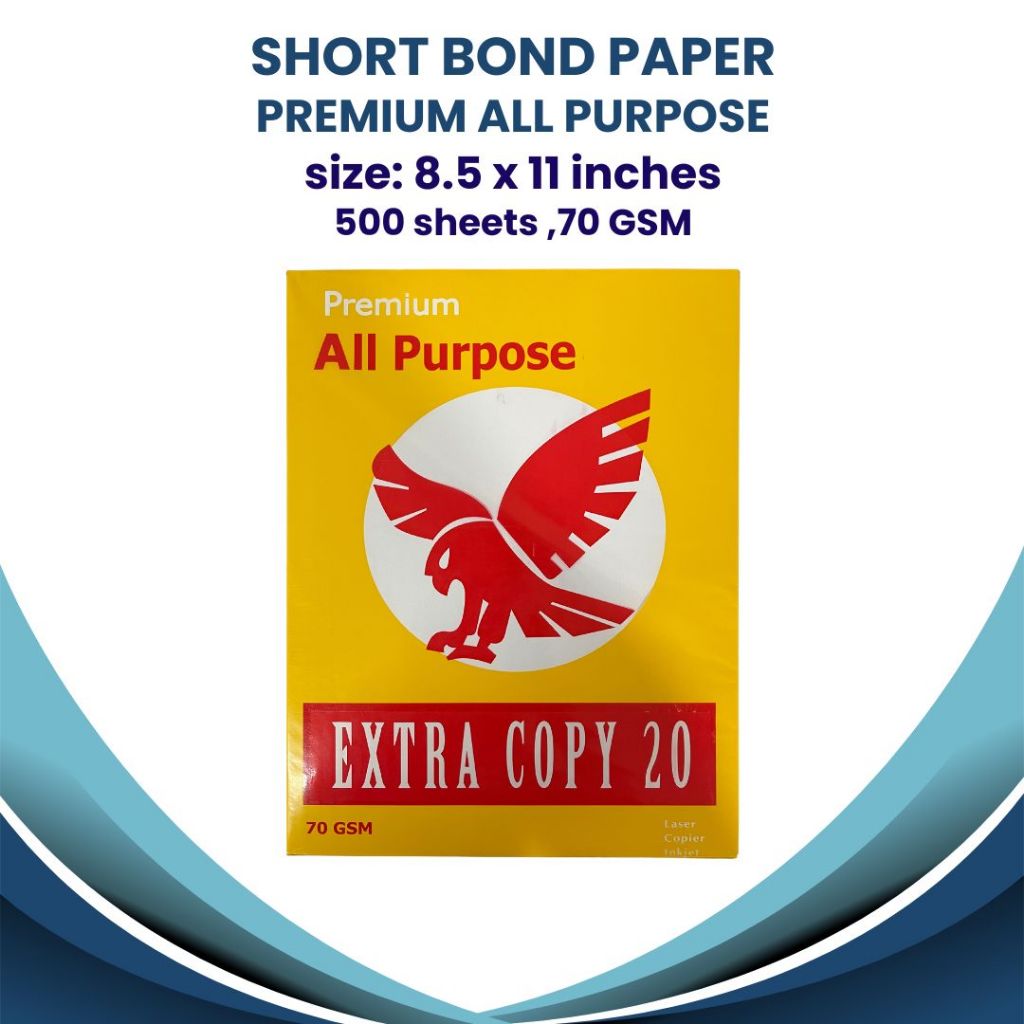 Short Bond Paper Size (500 sheets) EXTRA COPY Brand | Shopee Philippines