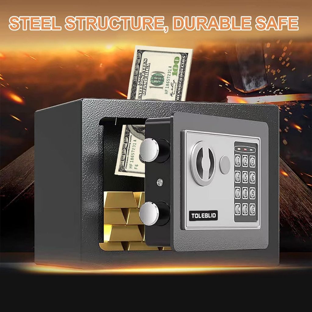 Digital Security Lock Safe Box Money Vault Organizer Safety Box Solid ...