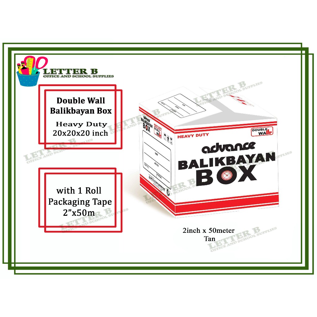 Double Wall White Heavy Duty Balikbayan Box Storage Box 20x20x20 inches ...