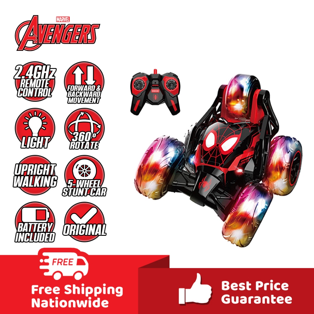 Marvel Original -2.4GHz Spider-Man Full-Function 5-Wheel Stunt Remote ...