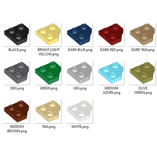 LEGO Part: Wedge, Plate 2 x 2 Cut Corner C57 | Shopee Philippines