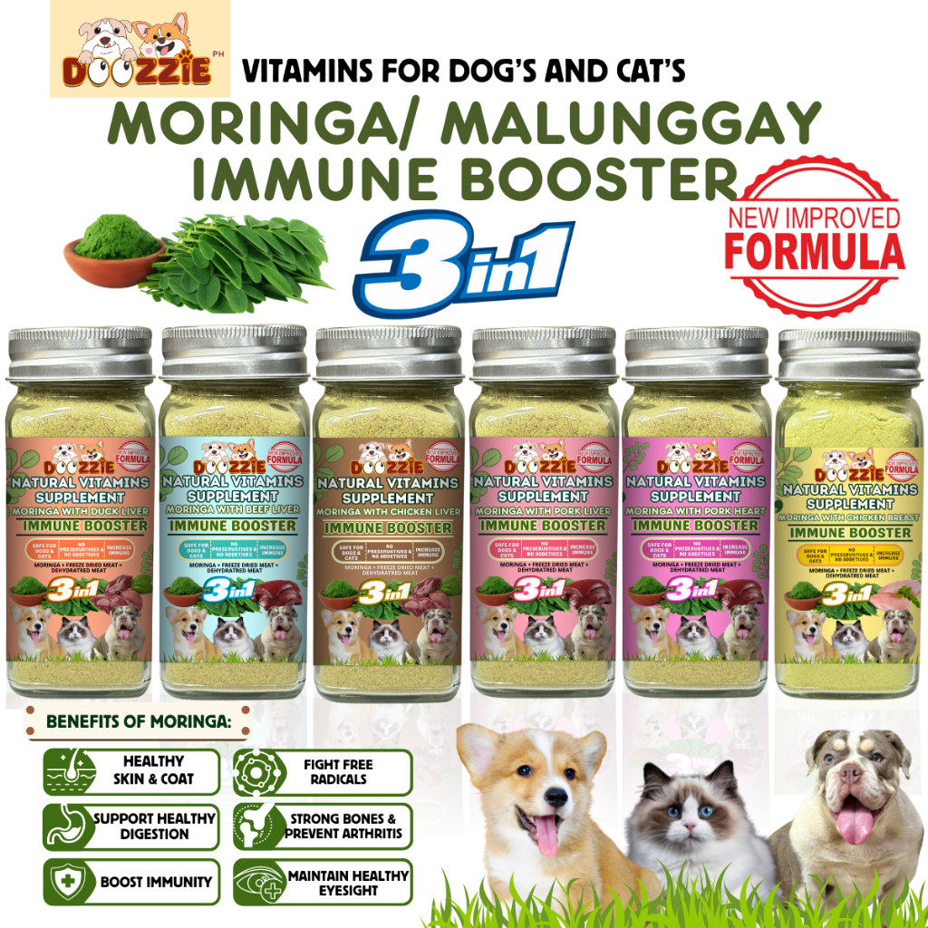 Doozzie Moringa/Malunggay Immune Booster Supplement for Dogs & Cats